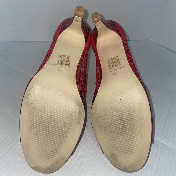 Ashro Booties 11M Heels‎ Snakeskin Mesh Zip Back Kitten Heel Dressy Shoe - Picture 13 of 15